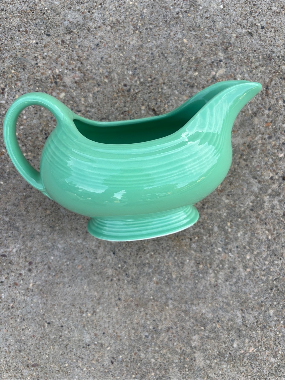 Vintage Green Fiestaware Ceramic Gravy Boat - Mint Green Home Art